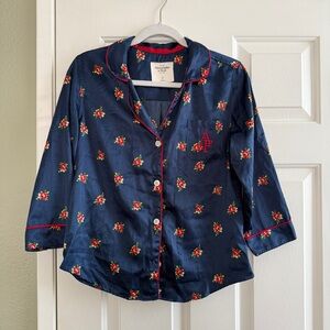 Abercrombie & Fitch Womens Navy Floral Pajama Shirt (M)